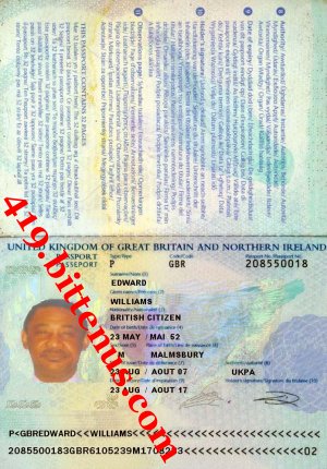 Edward Williams Passport copy